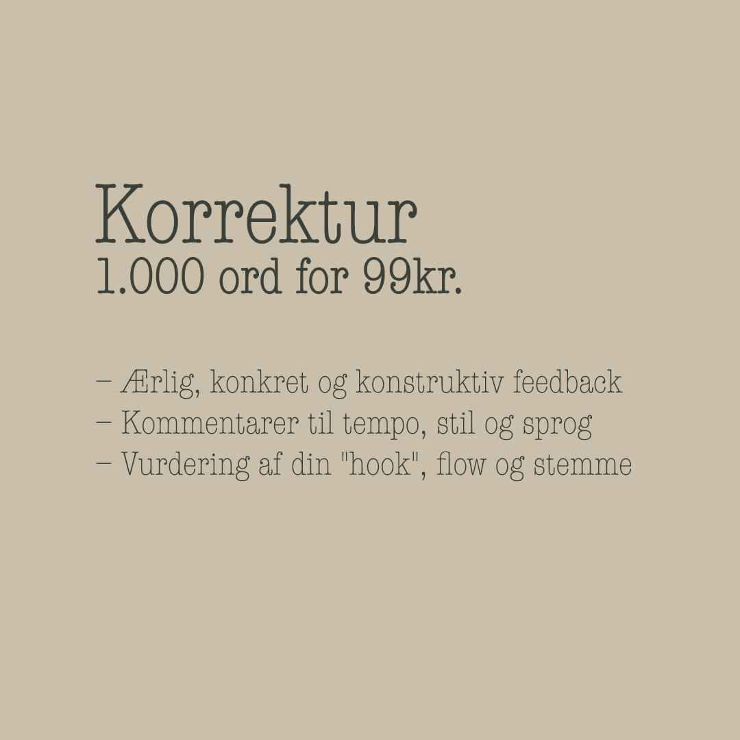 Korrekturlæsning af roman